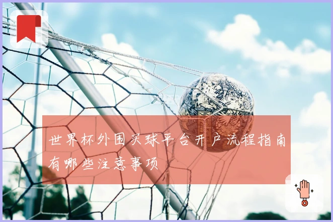 世界杯外围买球平台开户流程指南有哪些注意事项